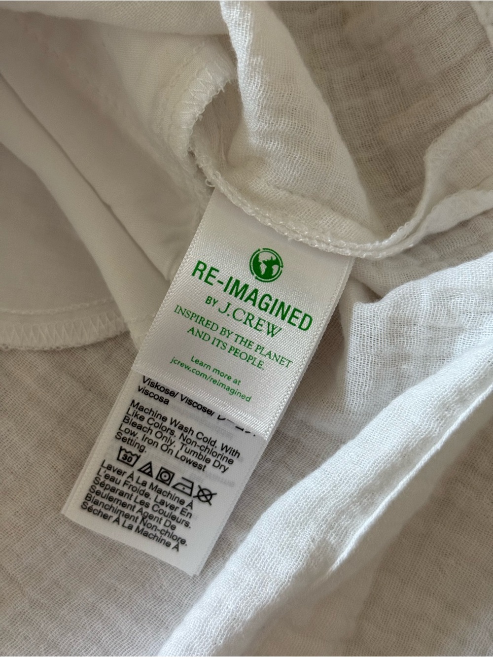 J. Crew V-neck Short Sleeve Soft Gauze Cotton Shirt Dress White Pockets Medium - Picture 12 of 16